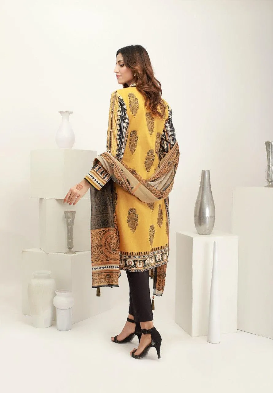 ACE Galleria Digital Embroidered Unstitched 3 Piece Lawn Suit ACE 12056