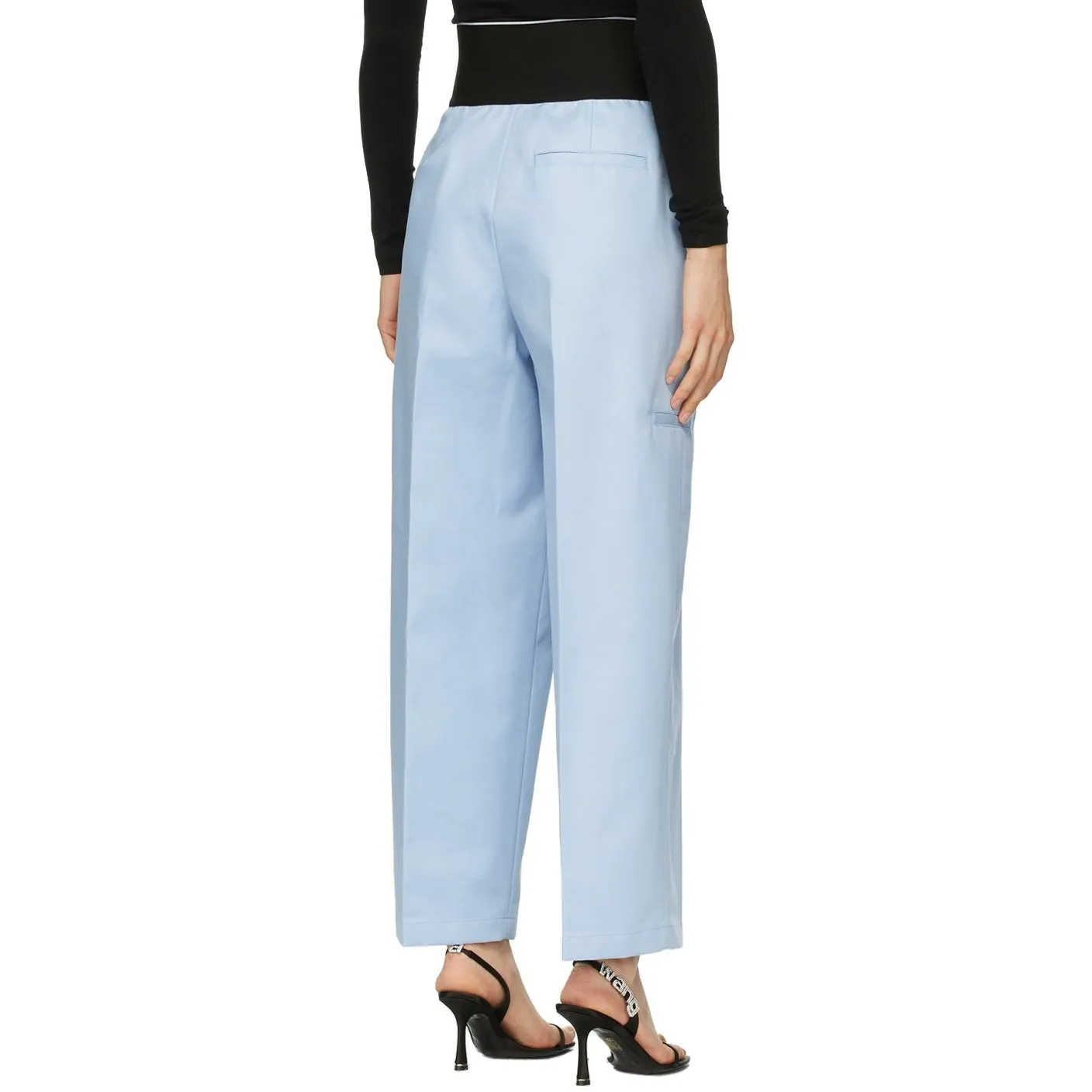 Alexander Wang Blue Logo Elastic Carrot Lounge Pants
