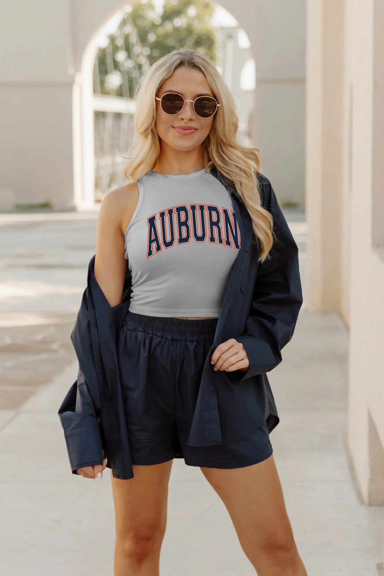 AUBURN TIGERS WELL PLAYED ESSENTIAL RIBBED CROP TANK BY MADI PREWETT TROUTT