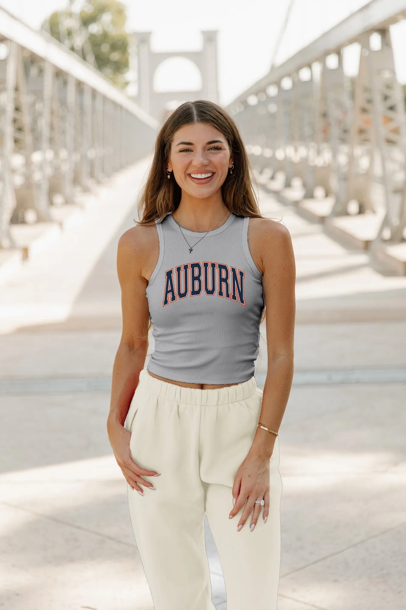 AUBURN TIGERS WELL PLAYED ESSENTIAL RIBBED CROP TANK BY MADI PREWETT TROUTT