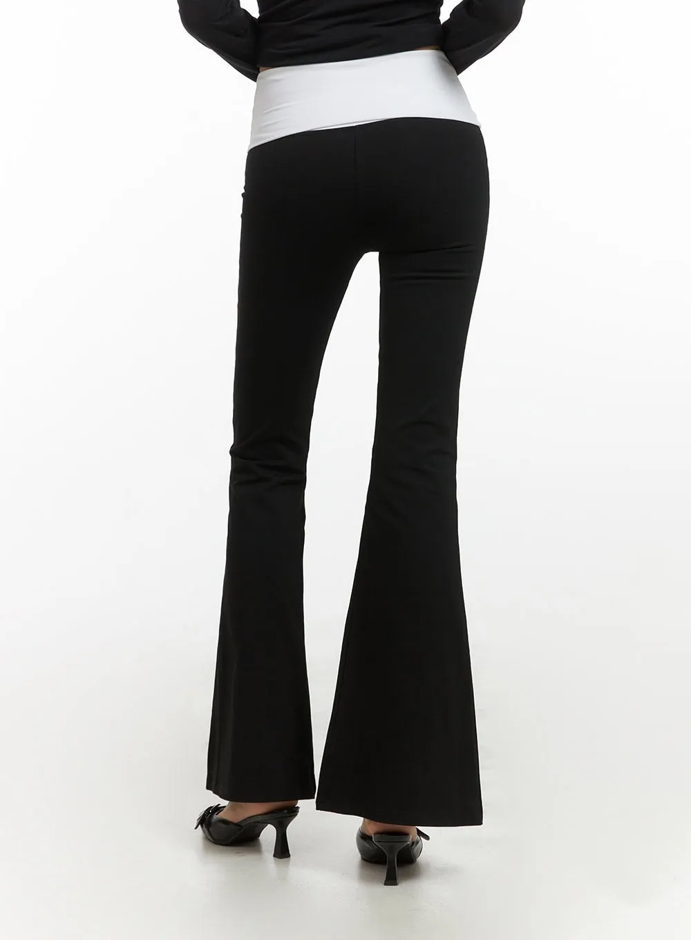 Basic Solid Bootcut Leggings IY422