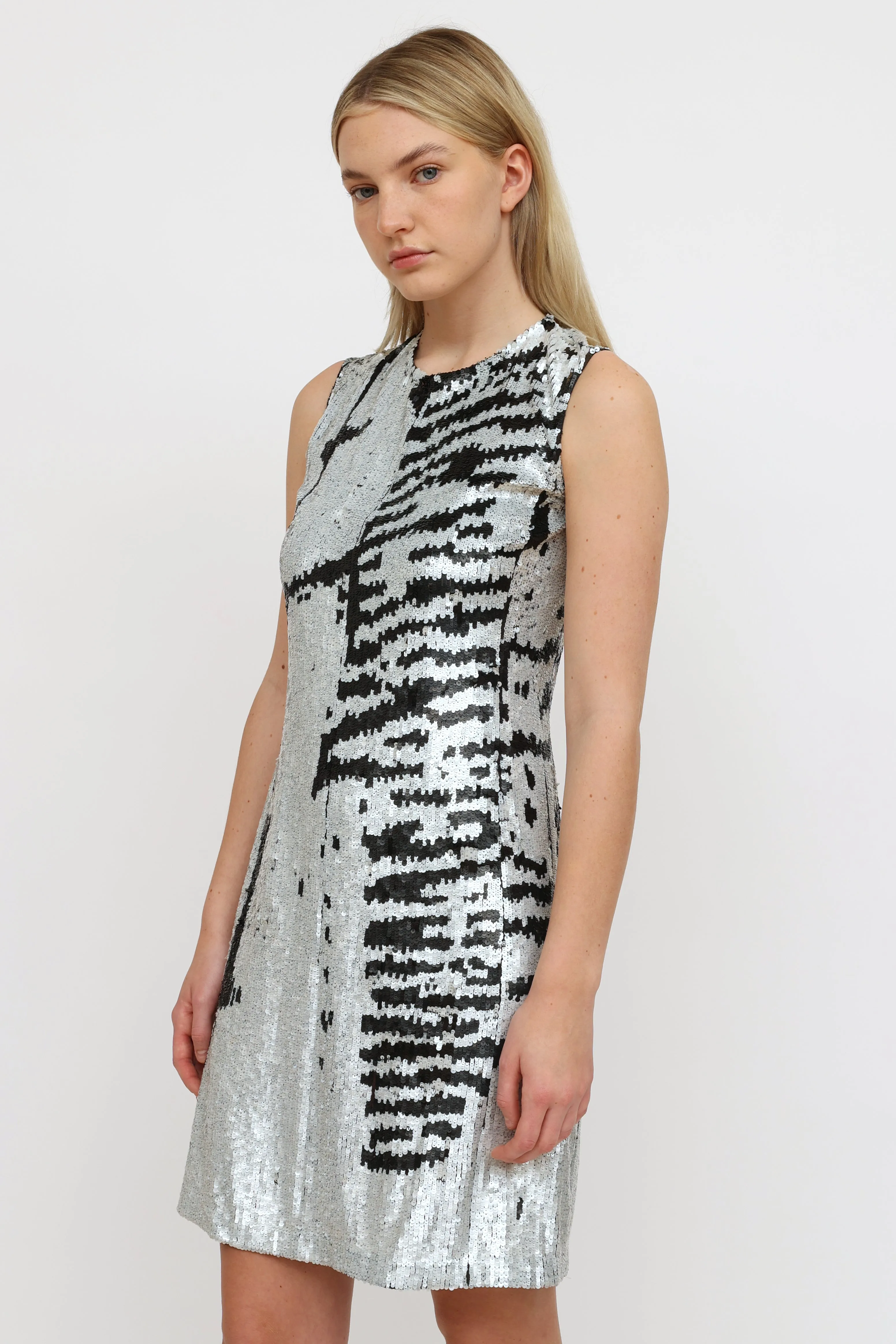 Black & Silver Sequin Dress