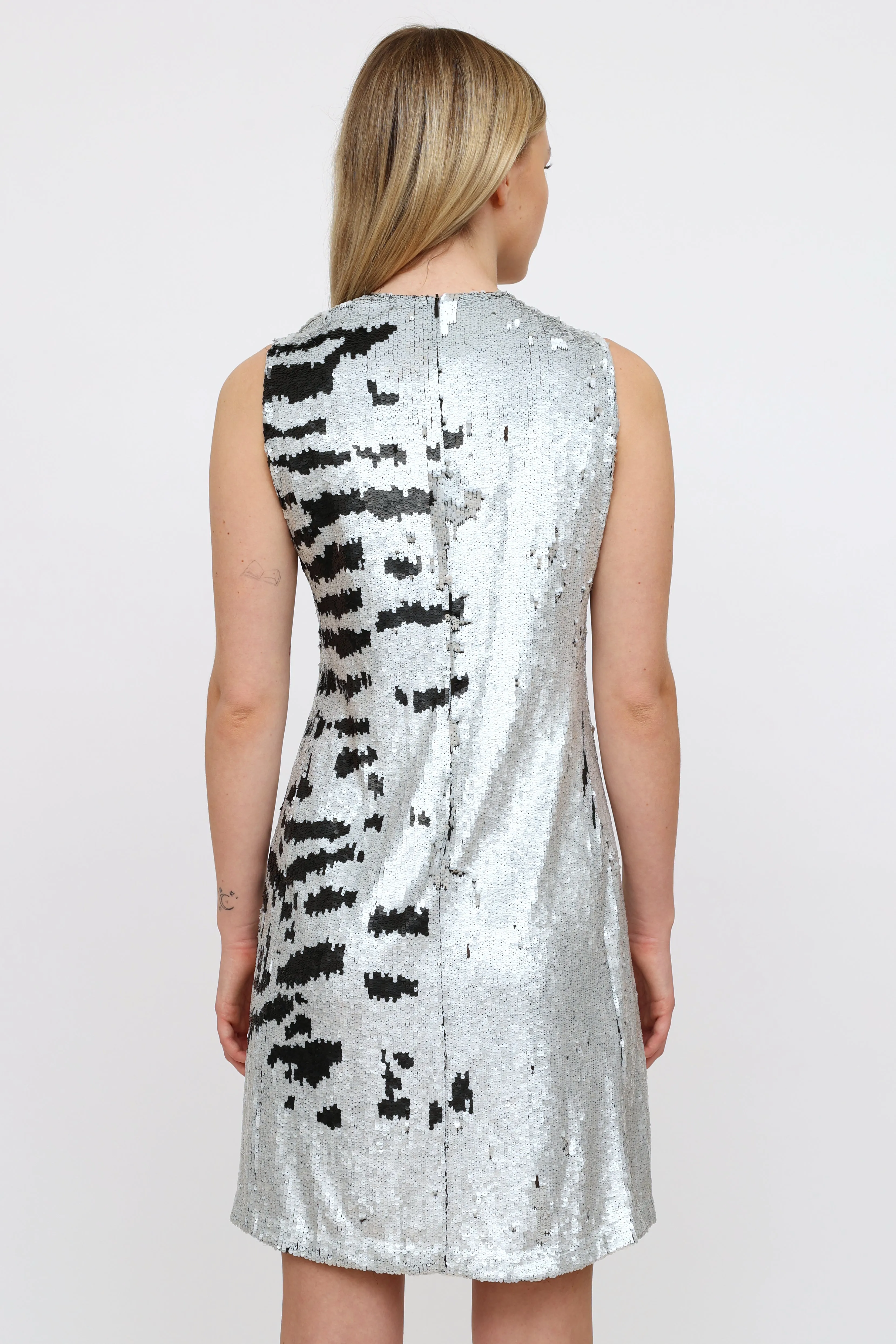Black & Silver Sequin Dress