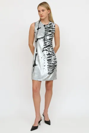 Black & Silver Sequin Dress