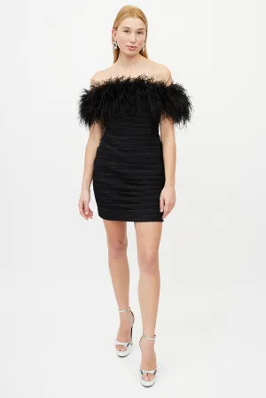 Black Zion Pleated Feather Dress