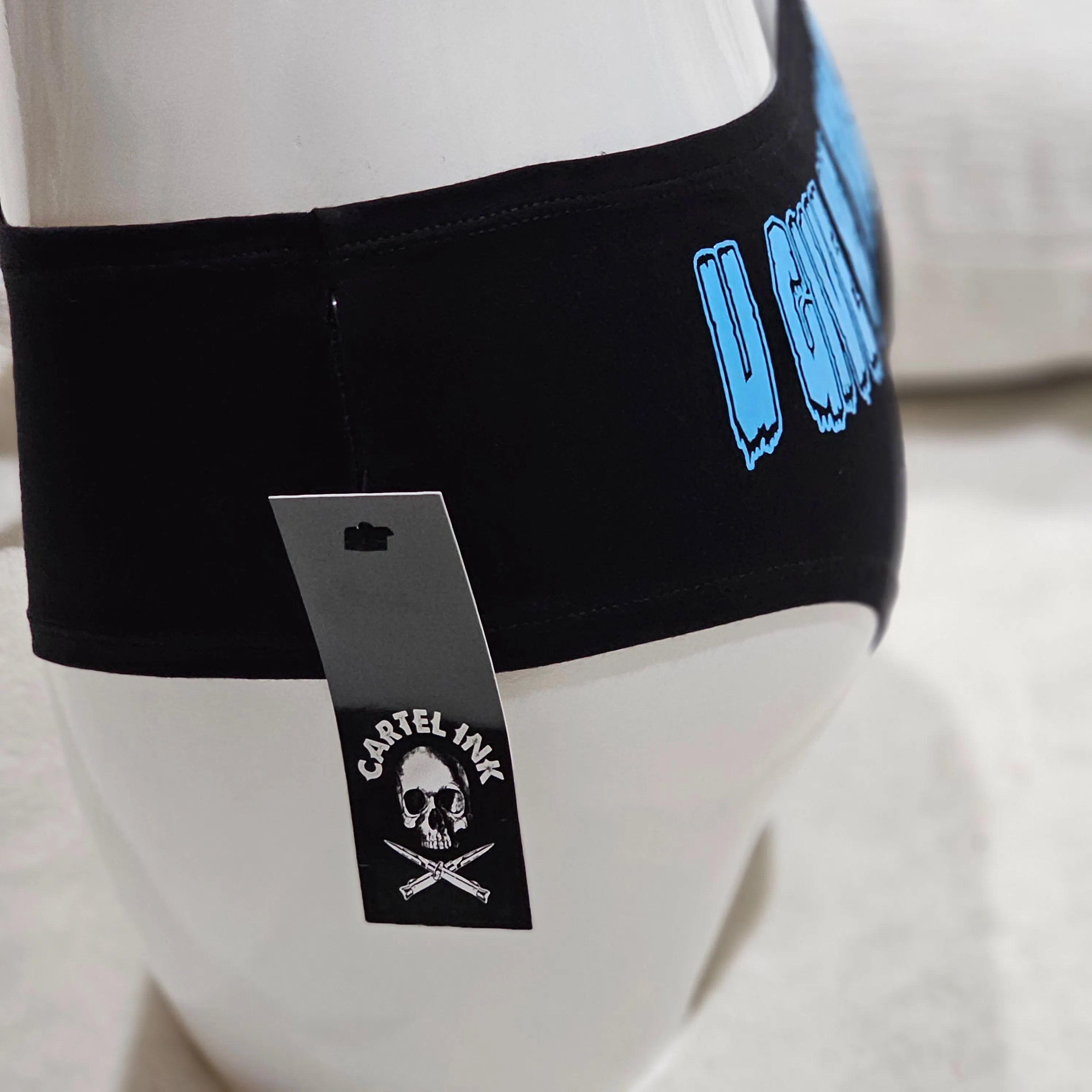 Frosty Panty | Black Cotton U GIVE ME FROSTBITE Graphic On Back