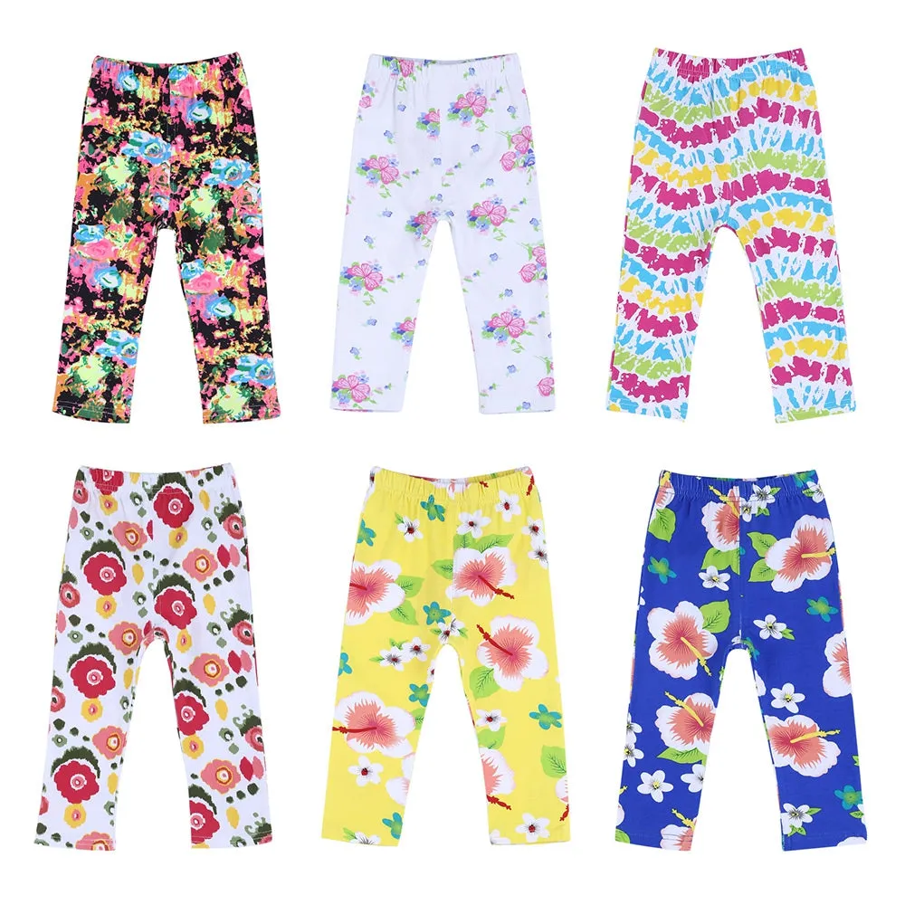 Infant Baby Girl Child Print Elastic Long Pants Leggings