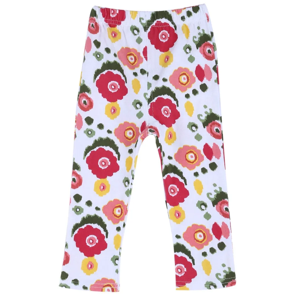 Infant Baby Girl Child Print Elastic Long Pants Leggings