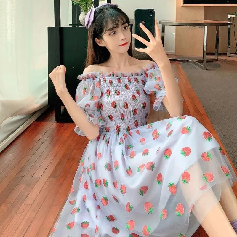 Kawaii Strawberry Fairy Dress