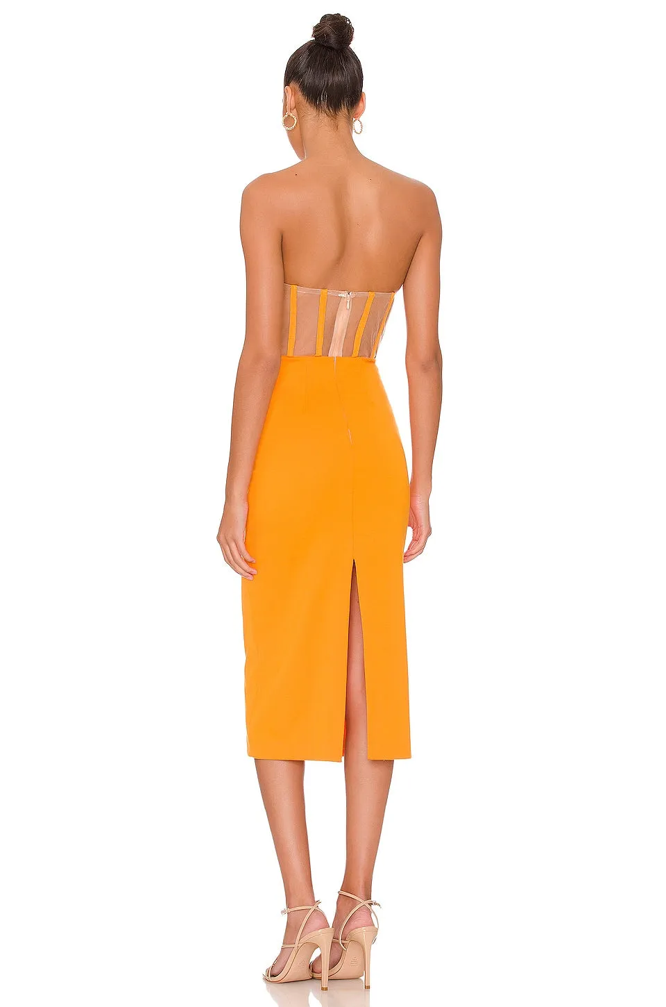 Midi dress NBD Leighton, orange